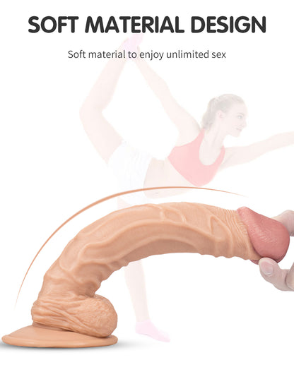 10 Zoll langer realistischer Dildo – lebensechte Ader-Eichel, kleine Hoden, Sexspielzeug für Frauen