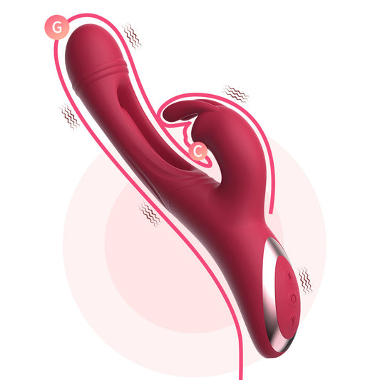 Realistisches G-Punkt-Klitoris-Sexspielzeug für Frauen – Kaninchen-Klitoris-Klemm-Kitzel-Flapping-Frauen-Vibrator