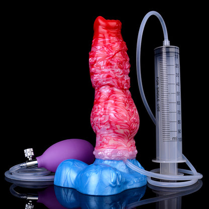 Aufblasbarer Monsterdildo-Buttplug – Realistisches, spritzendes Penis-Melk-Anal-Sexspielzeug für Frauen und Männer 