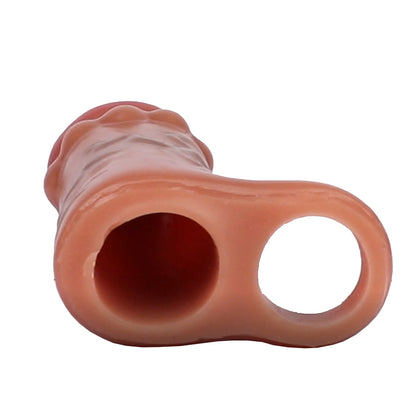 Realistic Dildo Penis Sleeve - Big Knots Silicone Lifelike Cocksleeve Masturbation Sex Toys