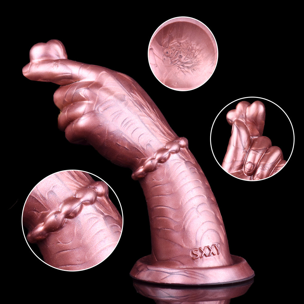 Fantasy Dildo Anal Butt Plug - Finger Heart Silicone Vaginal Masturbation Sex Toy for Men Women