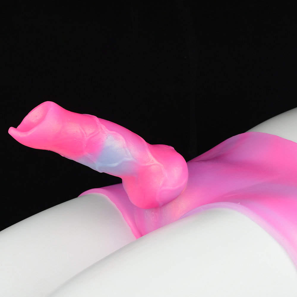 Tragbare Umschnalldildo-Hose - Pink Fantasy Dildos Box Kurzes Sexspielzeug für Frauen Lesben