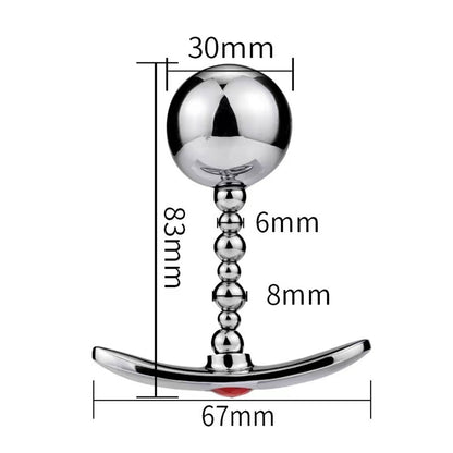 Metal Butt Plug - Stainless Steel Anal Ball Wearable Panty Sex Toys