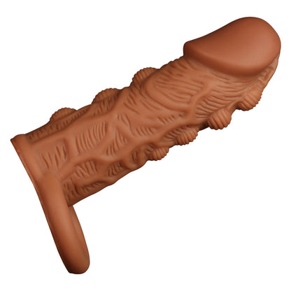 Jouets sexuels pour hommes avec manchon de pénis noué grandeur nature - Agrandisseur de gaine de pénis texturée en silicone de qualité supérieure