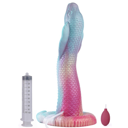 Squriting Snake Monster Dildo Butt Plug - Fantasy Big Suction Silicone Anal Sex Toys for Women