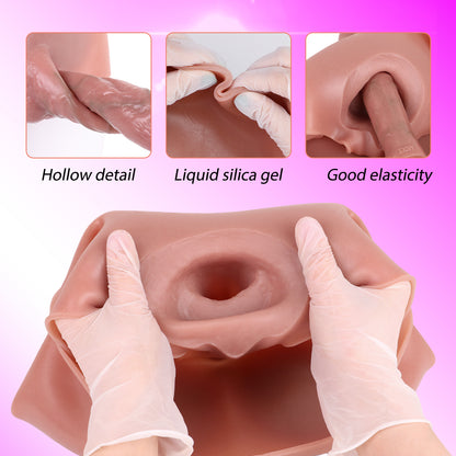 Lifelike Cock Sleeve Extender Strap-on Sex Toy for Men - Silicone Soft Penissleeve Underwear