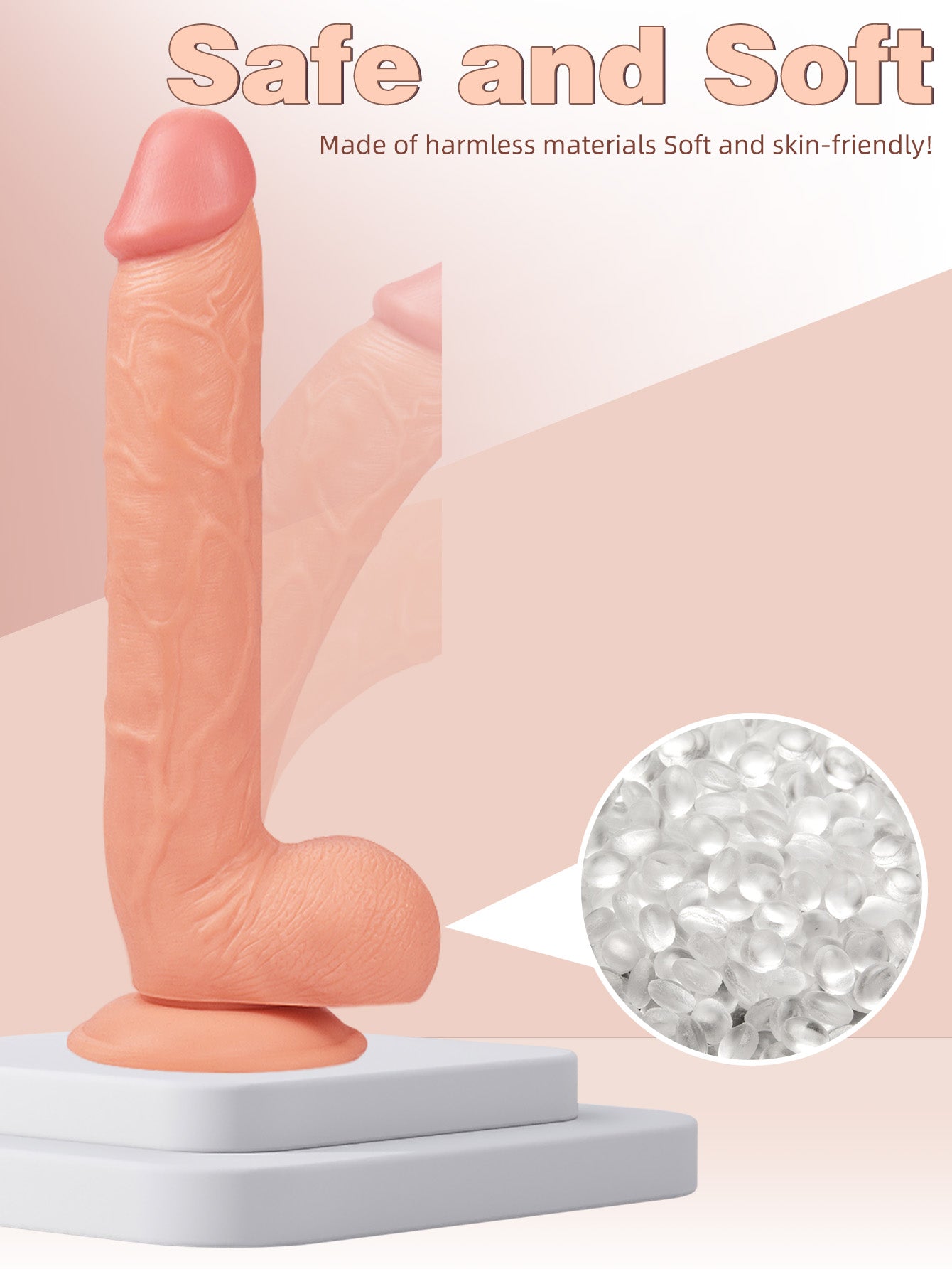 Riesige Dildos für weibliches Sexspielzeug – 10 Zoll großer Analdildo aus Silikon mit großem Saugnapf