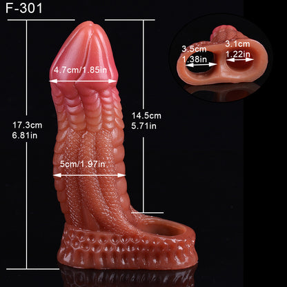 Fantasy Monsterdildo Cock Sleeve - Silicone Realistic Dildo Sex Toys for Men Couple Play