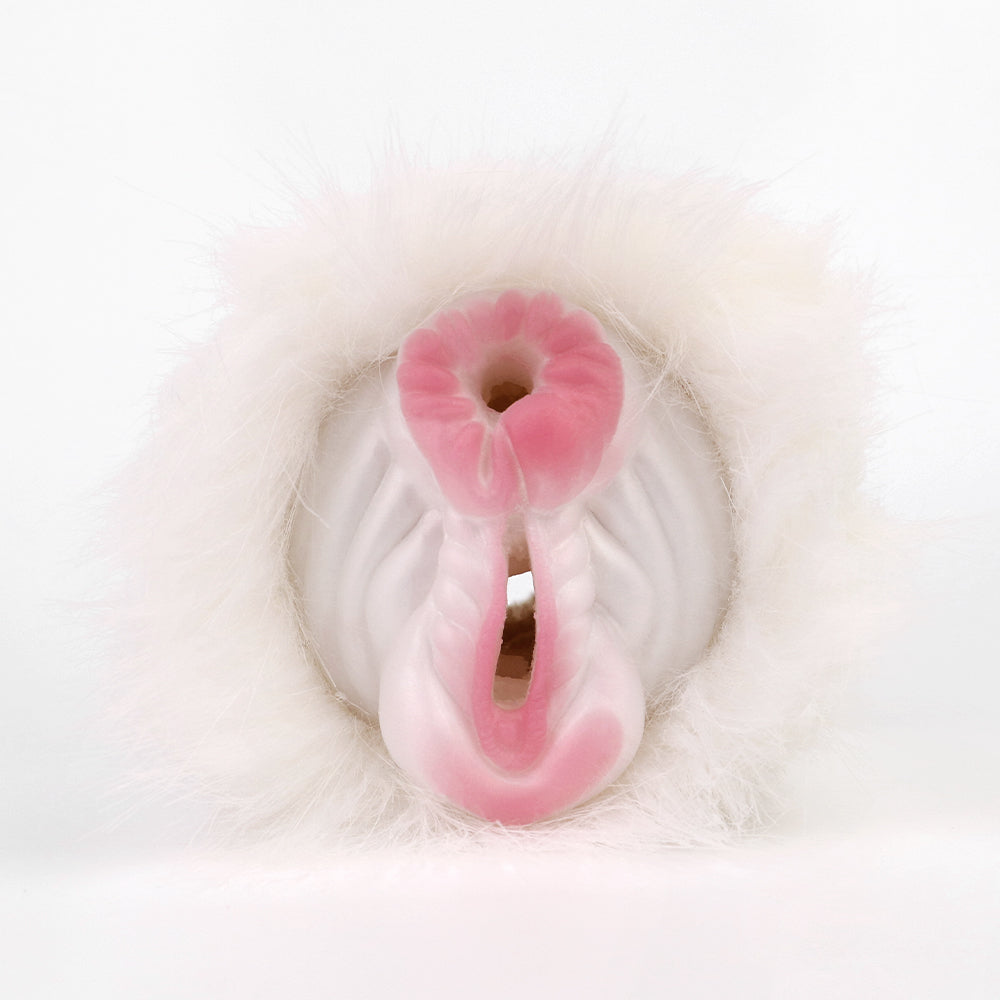 Masturbateur masculin de chatte de poche d'animal à fourrure - Masturbation de pénis vaginal en silicone fantastique