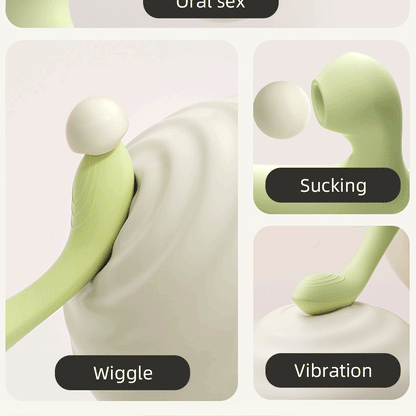 Rabbit-Klit-Saugvibrator mit vibrierendem Analdildo – Oralsex-Finger, vaginale Klitorisstimulation