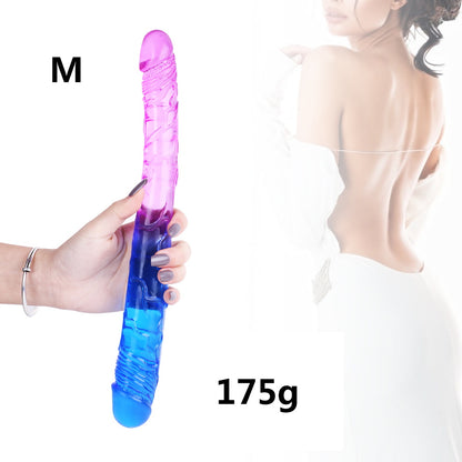 Double Gode Anal Butt Plug - Godes Réalistes Colorés Sex Toys pour Femmes Lesbiennes