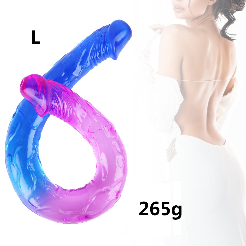 Double Dildo Anal Butt Plug - Colored Realistic Dildos Sex Toys for Women Lesbian