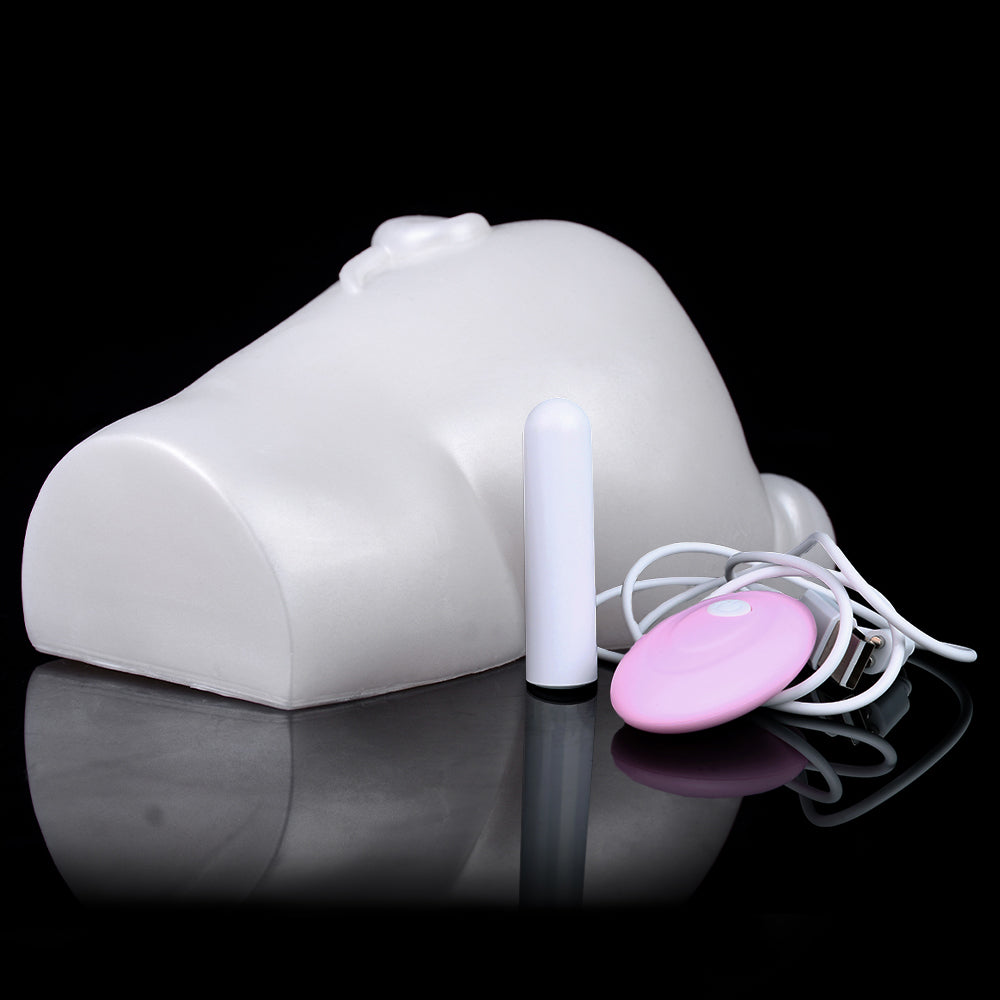 White Pig Pocket Pussy Masturbation Cup - Vibrating Bullet Penis Masssage Sex Toy for Men