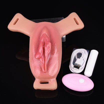 Life Size Pussy Sex Grinder -  Vibrating Bullet Realistic Vaginal Masturbator for LGBTQ Couples