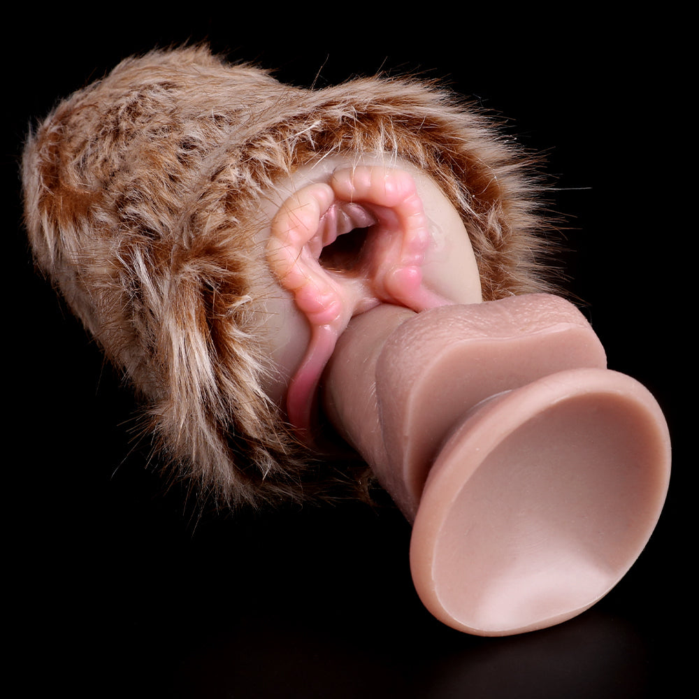 Elk Pussy Male Masturbation Cup - Furry Pocket Vagina Penis Masturbator Sex Toy for Men