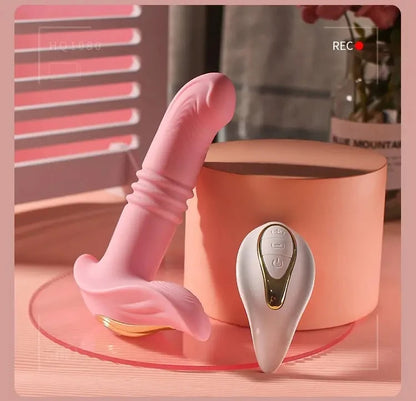 Ferngesteuerter Slip-Thrusting-Vibrator – G-Punkt-Klitoris-Stimulator, vibrierender Analplug