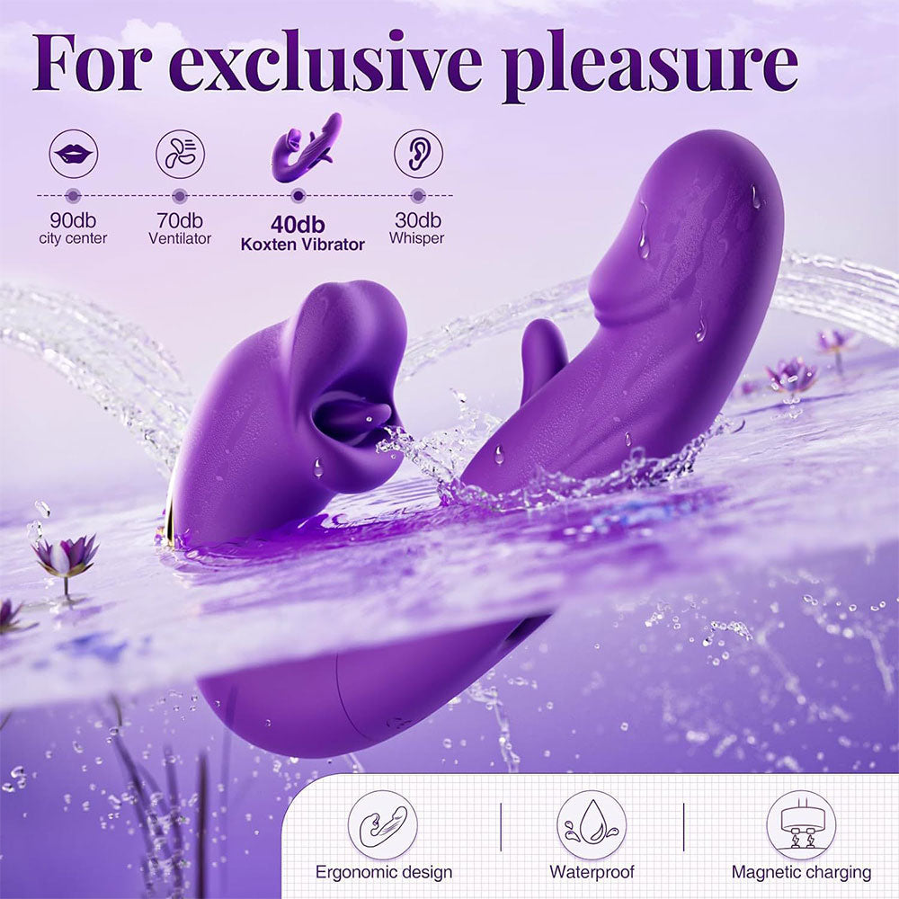 Vibrating Realistic Anal Dildo Rabbit Clit Clamping G Spot Tickle Flapping Sex Toys for Women