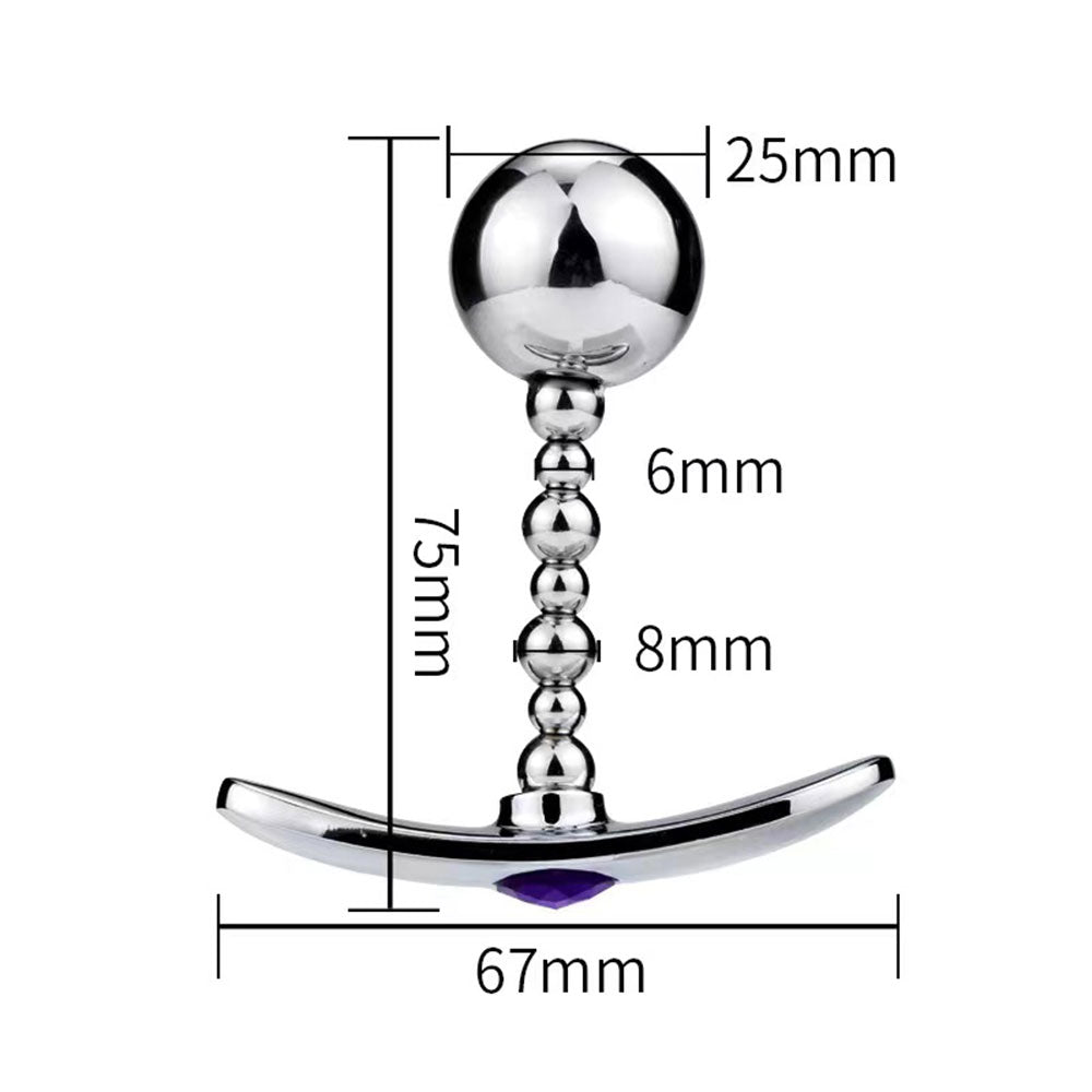 Metal Butt Plug - Stainless Steel Anal Ball Wearable Panty Sex Toys