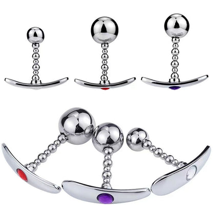 Metal Butt Plug - Stainless Steel Anal Ball Wearable Panty Sex Toys