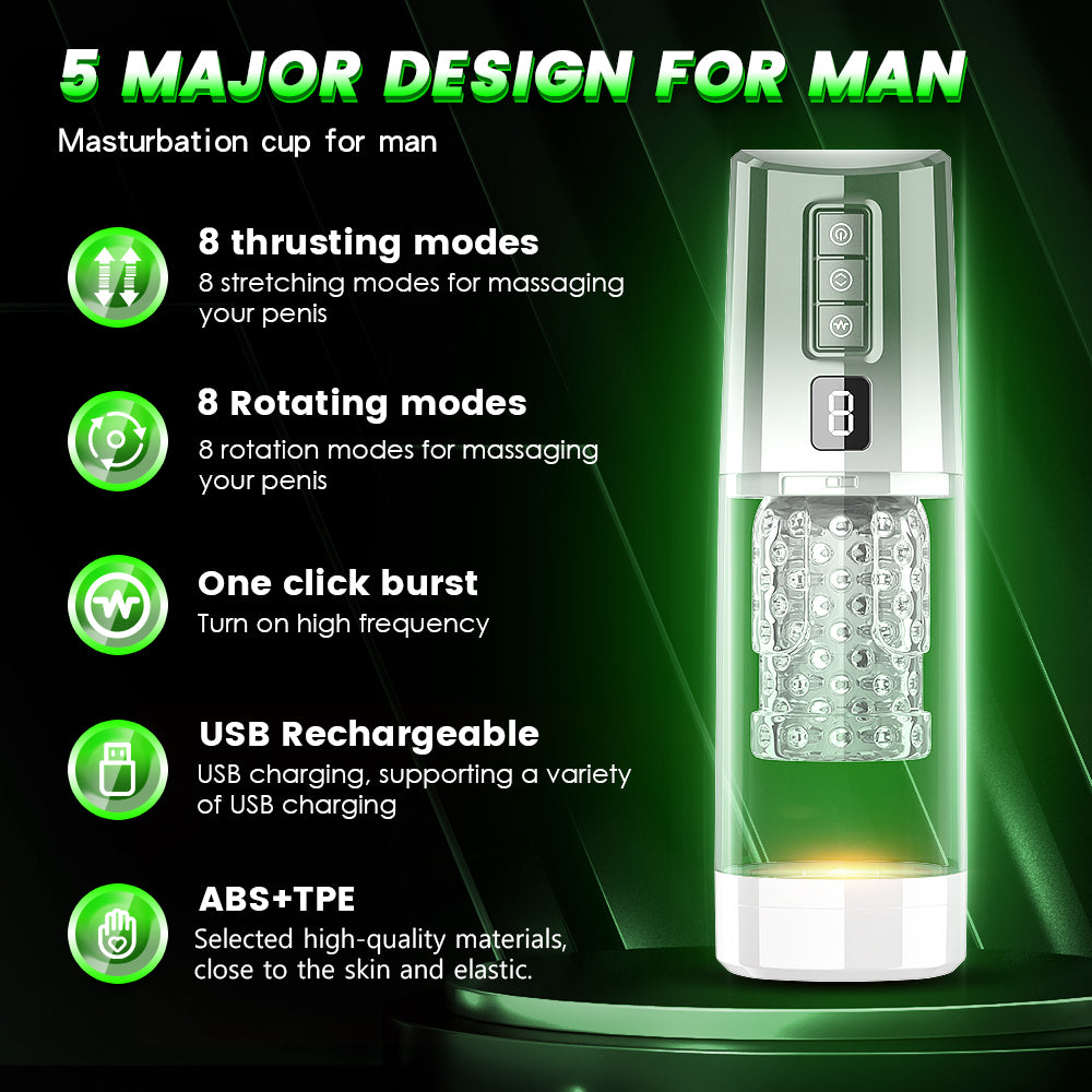 Fantasy Blowjob Adult Stroker Male Masturbator - Changeable Sleeve Sucking Penis Vibrator