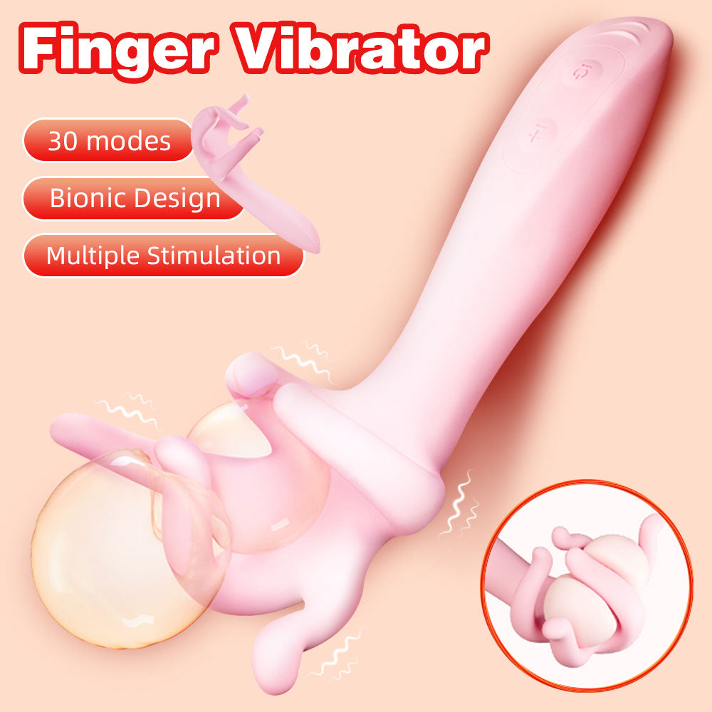 Finger Vibrator Sex Toys for Women - Realistic Five-finger Breast Vaginal Prostate Massager