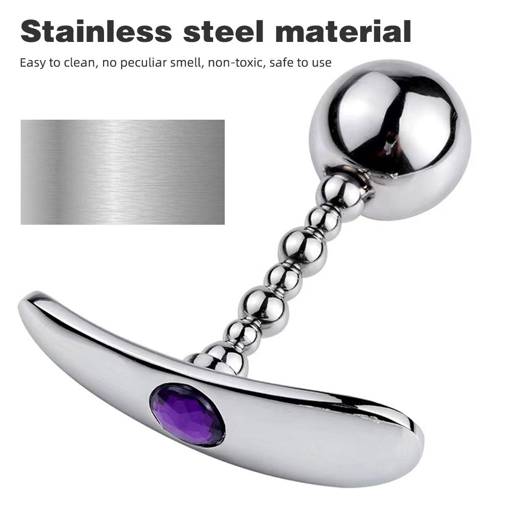 Metal Butt Plug - Stainless Steel Anal Ball Wearable Panty Sex Toys