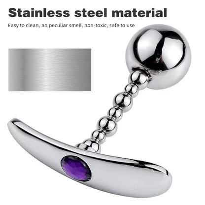 Metal Butt Plug - Stainless Steel Anal Ball Wearable Panty Sex Toys