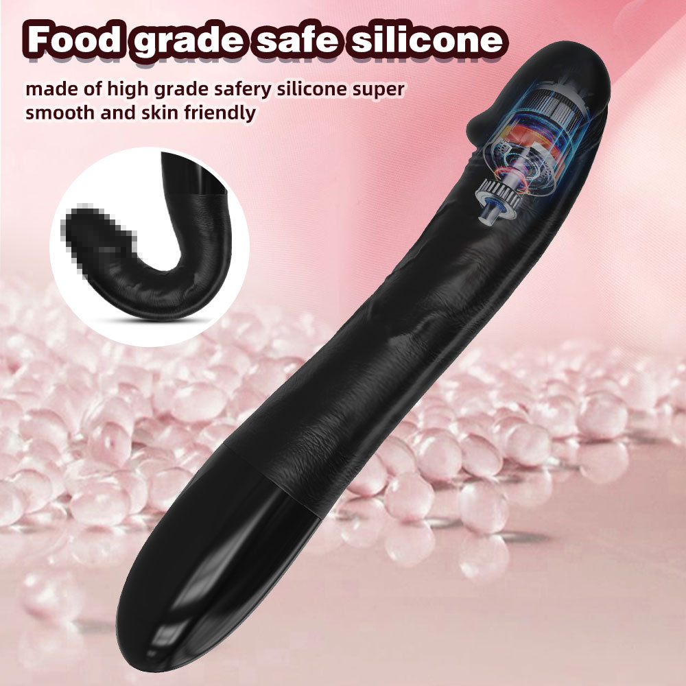 Realistischer schwarzer Eichel-Dildo, G-Punkt-Vibrator – vibrierender Höschen-Analdildo, Sexspielzeug für Frauen