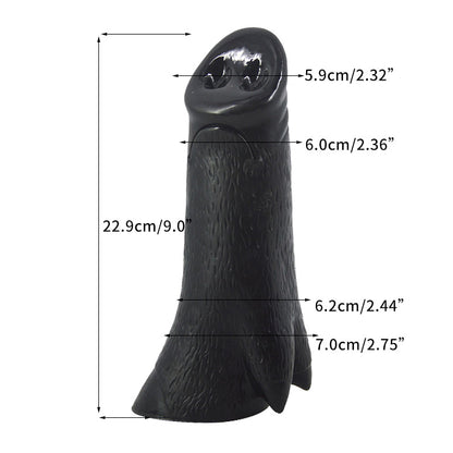 Pig Monsterdildo Large Butt Plug - Black Dildo Animal Silcone Fantasy Sex Toy for Men Women