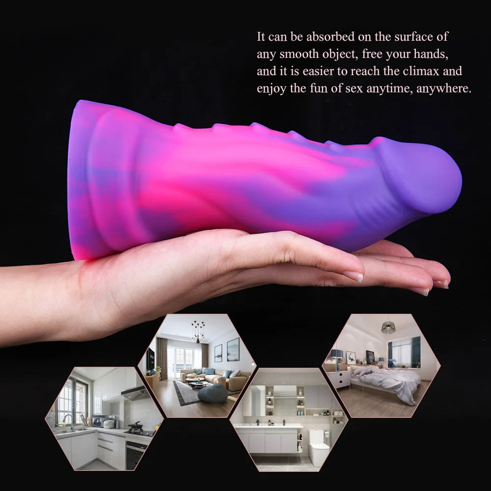 Exotischer Silikon-Dildo-Buttplug – Monster-Analdildo, Vagina-Prostata-Sexspielzeug