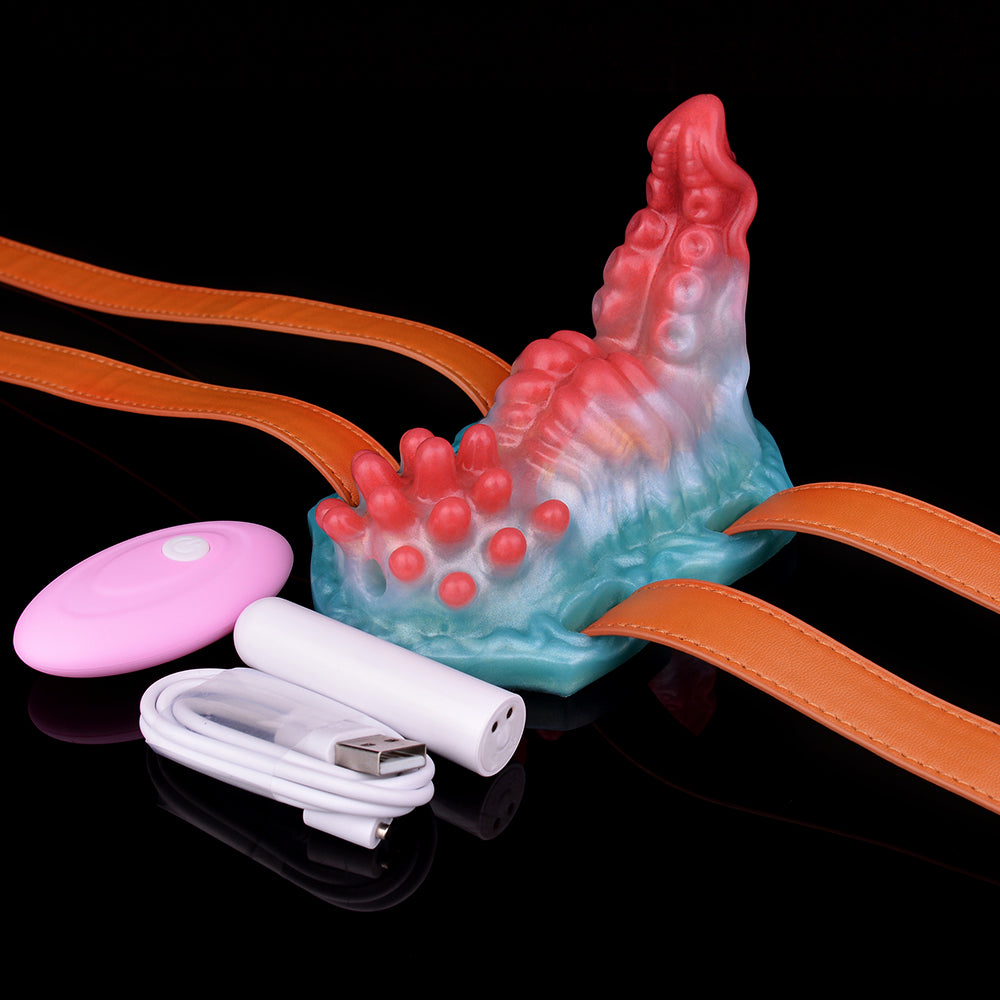 Luminous Dragon Dildo Sex Grinder - Remote Control Vibrating Bullet Knots Anal Vaginal Masturbator