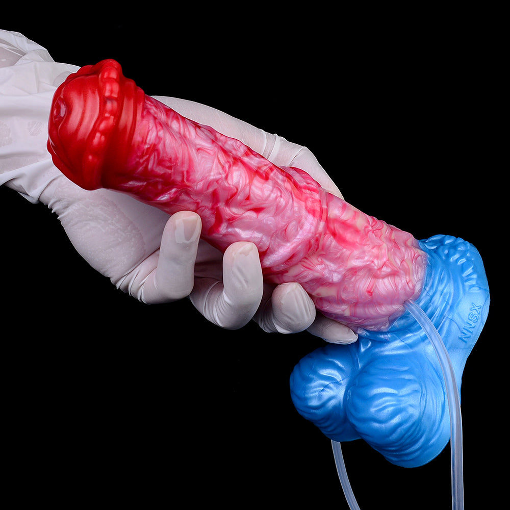 Inflatable Monsterdildo Ejaculating Dildo Butt Plug - Sillicone Knotted Prostate Massage Anal Sex Toys for Women