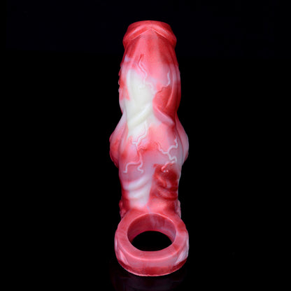 Fantasy Silicone Cock Sleeve Extender - Blood Dragondido Penis Sheath Sex Toys for Men