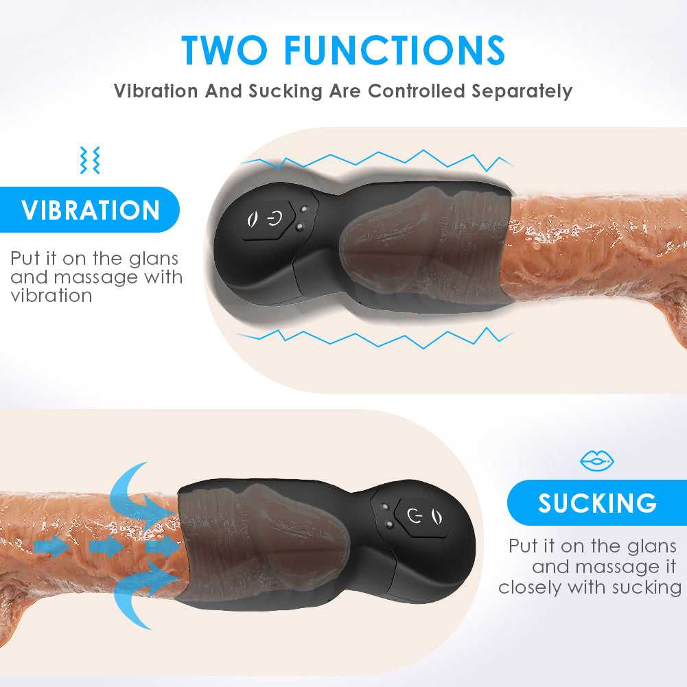 Handheld Male Masturbator Sex Toys for Men - Penis Exerciser Blowjob Sex Machine