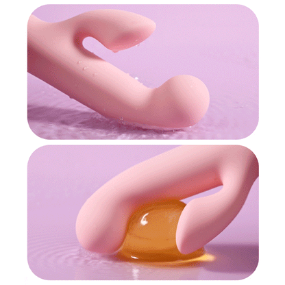 Vibrateur anal vibrant de lapin de doigt de gode de gode - jouets sexuels de stimulateur de clitoris de point G de double extrémité pour des femmes