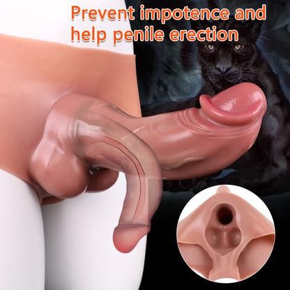 Realistic Penis Sleeve Enlarger Male Sex Toy - Premium Silicone Cocksleeve Underwear