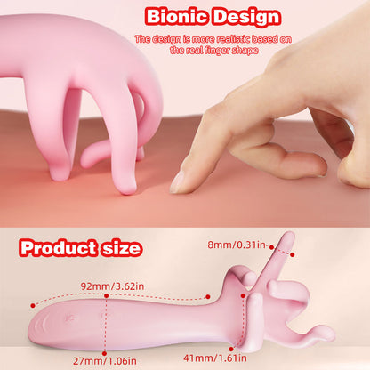 Fingervibrator-Sexspielzeug für Frauen - Realistischer Fünffinger-Brust-Vaginal-Prostata-Massager