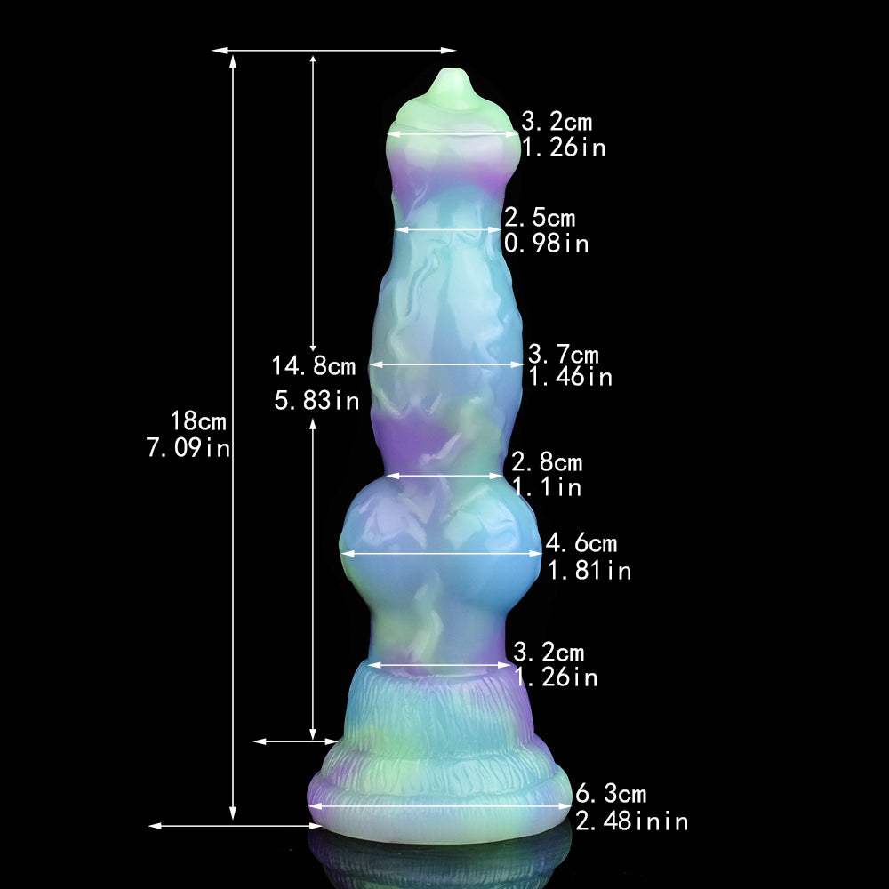 Fantasy Dog Dildo Butt Plug Prostate Massager - Colorful Monster Anal Sex Toy for Women