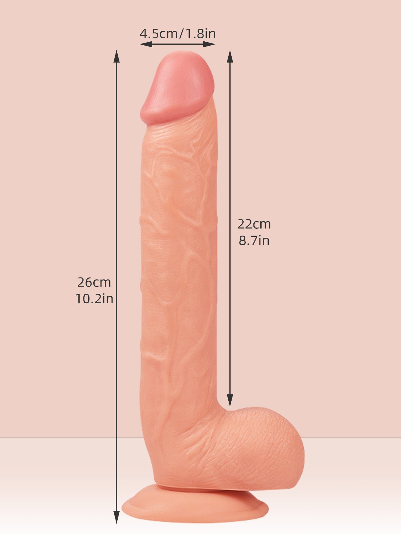 Riesige Dildos für weibliches Sexspielzeug – 10 Zoll großer Analdildo aus Silikon mit großem Saugnapf