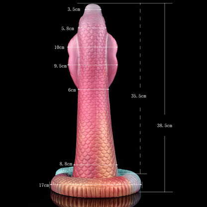 Squriting Snake Monster Dildo Butt Plug - Fantasy Big Suction Silicone Anal Sex Toys for Women