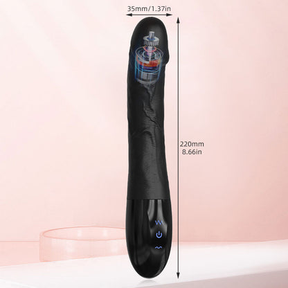 Realistischer schwarzer Eichel-Dildo, G-Punkt-Vibrator – vibrierender Höschen-Analdildo, Sexspielzeug für Frauen