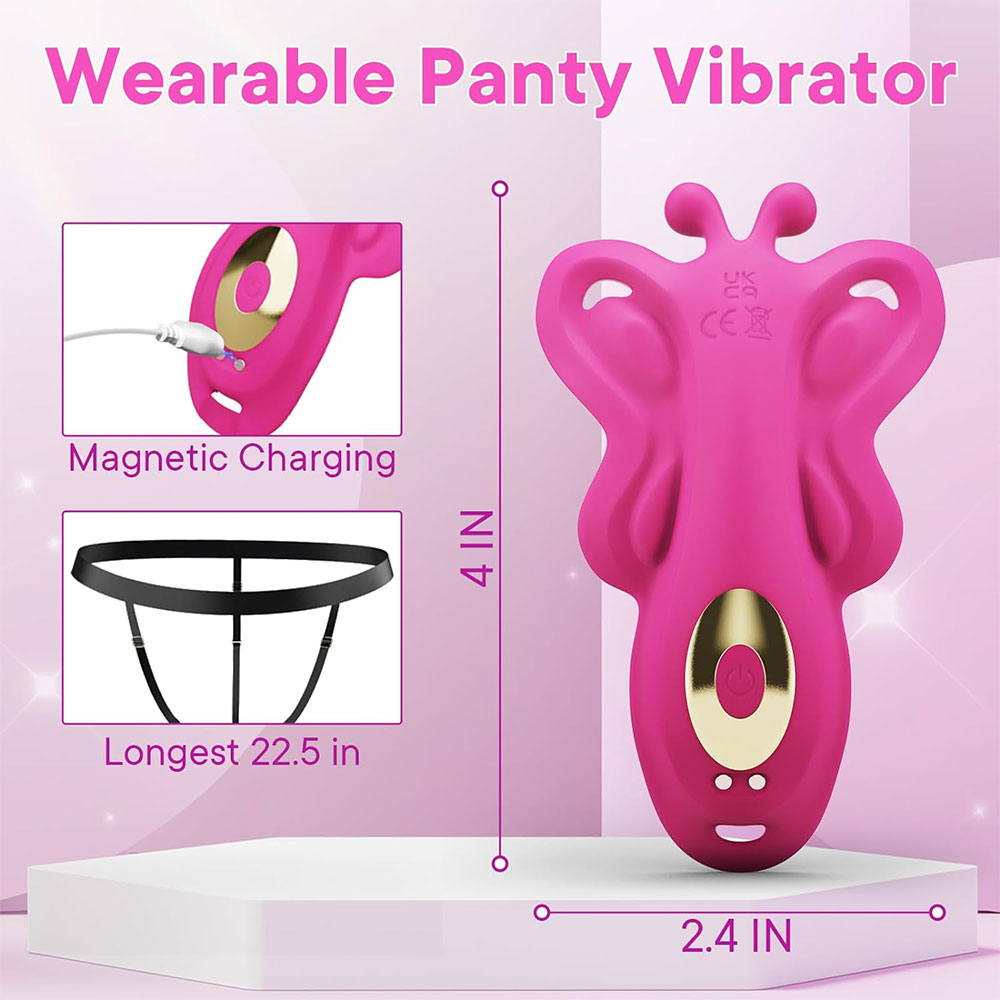 APP Controlled Vibrating Panty Sex Toys for Women - Butterfly Strapless Strapon Clit Vibrator