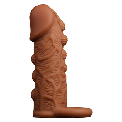 Jouets sexuels pour hommes avec manchon de pénis noué grandeur nature - Agrandisseur de gaine de pénis texturée en silicone de qualité supérieure