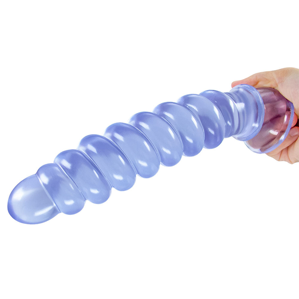 Plug anal en silicone à longue spirale - Godes anaux à grande expansion avec plug anal à ventouse