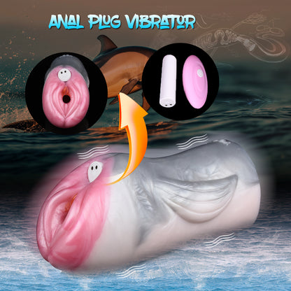 Dolphin Pussy Pocket Masturbator Male Sex Toy - Fantasy Silicone Vaginal Penis Masturbation