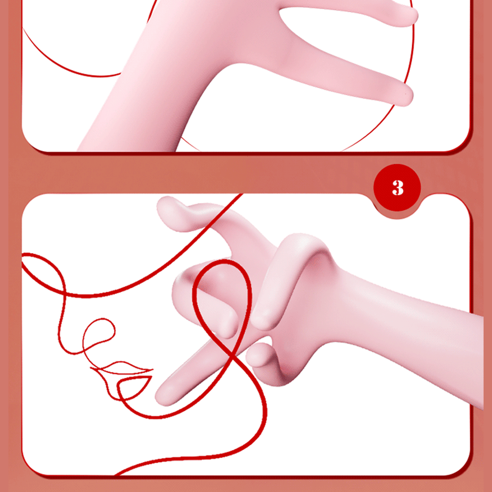 Jouets sexuels vibrateur de doigt pour femmes-masseur de prostate vaginale réaliste à cinq doigts