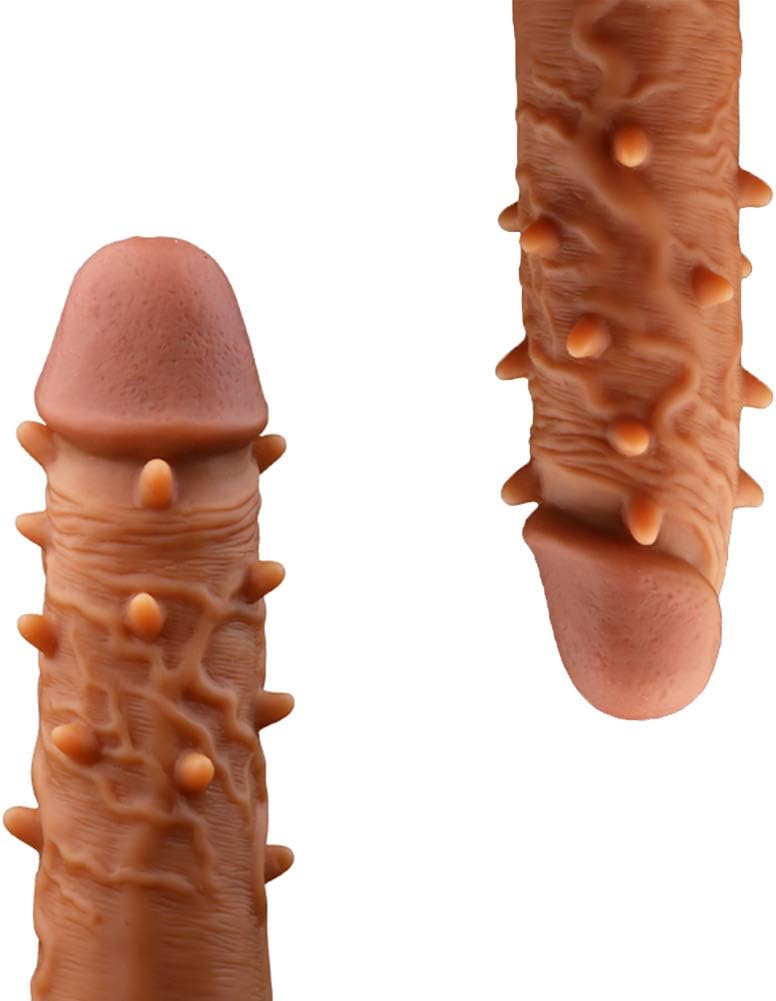 Manchon de pénis fantaisie Sex Toys pour hommes - Extension de gaine de pénis en silicone Knots