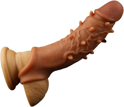 Fantasy Penis Sleeve Sex Toys for Men - Knots Silicone Cocksleeve Sheath Extender