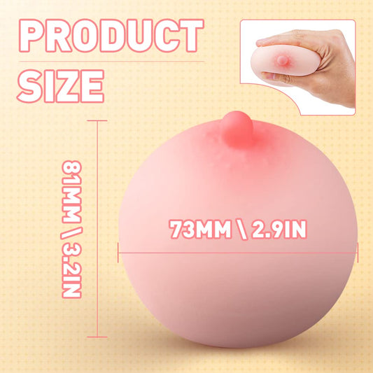 Realistic Breast Mimi Ball Silicone Masturbator Cup - Nipple Sucker Male Sex Toys