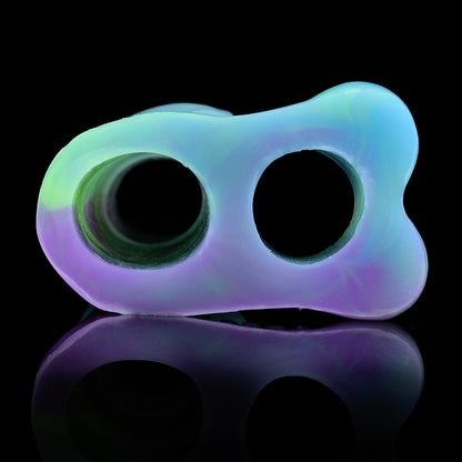 Luminous Monsterdildo Cock Sleeve - Silicone Penis Ring Condom Extender Sex Toy for Men